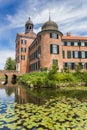 Pond and towers of the castle in Eutin