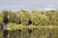 Pond in Tsaritsyno park in Moscow. Royalty Free Stock Photo