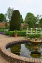Pond in Walled Garden at Mottisfont Abbey, Hampshire, England. Royalty Free Stock Photo