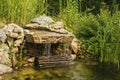 Pond with waterfall Royalty Free Stock Photo