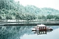 Pond in Xidi village, China Royalty Free Stock Photo