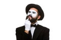 Ponderer mime Royalty Free Stock Photo