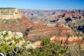 Ponderosa Pines Line the Rim of the Grand Canyon of Arizona Royalty Free Stock Photo