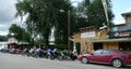 Ponderosa Saloon and Cafe, Hulett, Wyoming, with saloon, motorcycles