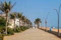 Promenade beach road in Pondicherry.