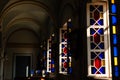 Stained glass windows in a Church Royalty Free Stock Photo