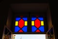 Stained glass windows in a Church Royalty Free Stock Photo