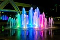 Pondless flat fountain illumination Donetsk 2012 view 2 Royalty Free Stock Photo