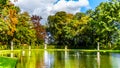 Ponds and Lakes in the Parks surrounding Castle De Haar Royalty Free Stock Photo