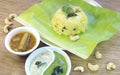 Pongal with sambar and chutny Royalty Free Stock Photo