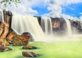 Pongour waterfall Royalty Free Stock Photo