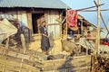 PONGSALI, LAOS - APRIL 2014: indigenous tribal Akha Village