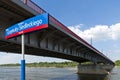 Poniatowski bridge over Vistula river Royalty Free Stock Photo