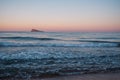 Poniente beach in Benidorm at sunrise Royalty Free Stock Photo