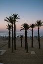 Poniente beach in Benidorm at sunrise Royalty Free Stock Photo