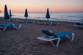 Poniente beach in Benidorm at sunrise Royalty Free Stock Photo