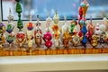 Ponikla, Czech Republic, 31 December 2021: Glass bead vintage ornaments and figurines hand-manufacturing, traditional production