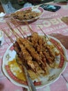 Ponorogo satay menu which is very delicious sweet savory and very addictive