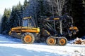 PONSSE Ergo Forest Harvester in Winter