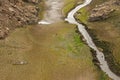 The Ponsul River is a affluent of the Tejo River, in Portugal, and is a very large river. At this time it is completely dry, witho