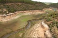 The Ponsul River is a affluent of the Tejo River, in Portugal, and is a very large river. At this time it is completely dry, witho