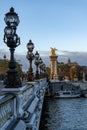 The Pont Alexandre III, Bridge along the Seine River Royalty Free Stock Photo