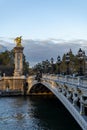 The Pont Alexandre III, Bridge along the Seine River Royalty Free Stock Photo