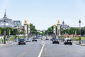 Pont Alexandre III Bridge, Grand Palais and Petit Palais. Paris, France Royalty Free Stock Photo