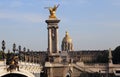 Pont Alexandre III bridge and Les Invalides in Paris, France Royalty Free Stock Photo