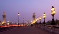 Pont alexandre iii at dusk Royalty Free Stock Photo