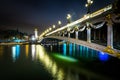 Pont Alexandre III and the Seine at night, in Paris, France. Royalty Free Stock Photo