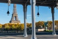 Pont Bir-Hakeim and Eiffel tower in Autumn - Paris