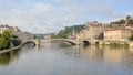 Pont Bonaparte bridge over river Saone, Lyon