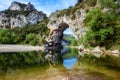 The Pont d`Arc, Ardeche, France Royalty Free Stock Photo