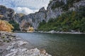 The Pont d'Arc is a large natural bridge. Royalty Free Stock Photo