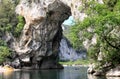 Pont d' Arc, a natural bridge in rocky France