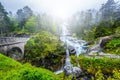 Pont d`Espagne Bridge in Cauterets, Pyrenees , France. Royalty Free Stock Photo