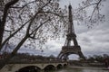 Pont d`Iena bridge in Paris with Eiffel Tower Royalty Free Stock Photo