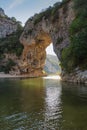 The Pont d'Arc is a large natural bridge. Royalty Free Stock Photo