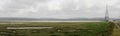 Pont de Normandie bridge in a landscape image with flood plain marshes.