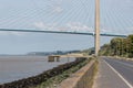 Pont de Normandie, bridge over river Seine in France Royalty Free Stock Photo