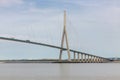 Pont de Normandie, bridge over river Seine in France Royalty Free Stock Photo