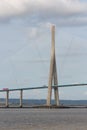 Pont de Normandie, bridge over river Seine in France Royalty Free Stock Photo