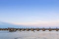 Pont de Pierre, bridge over Garonne river in Bordeaux, France Royalty Free Stock Photo