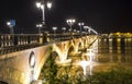 Pont de Pierre, bridge over Garonne river in Bordeaux, France Royalty Free Stock Photo