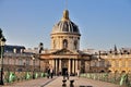 Pont des Arts and BibliothÃÂ¨que Mazarine, Paris Royalty Free Stock Photo