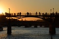 Pont des Arts - Lovers bridge - Paris Royalty Free Stock Photo