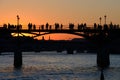 Pont des Arts - Lovers bridge - Paris Royalty Free Stock Photo