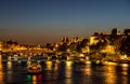 Pont des arts at nightfall - Paris, France Royalty Free Stock Photo