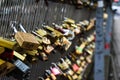 Pont des arts in Paris, france, it is a bridge in which people place locks in signal of their love